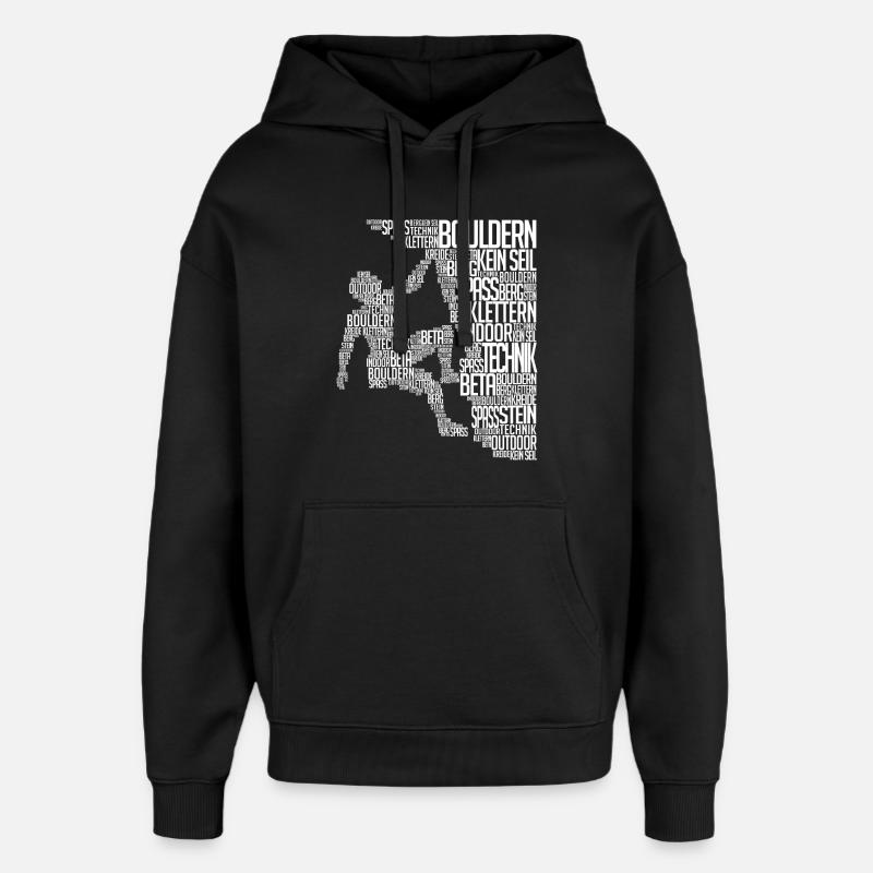 Alpiniste Boulder Escalader Paroi rocheuse - Sweat à capuche unisexe Stanley/Stella Oversized - noir