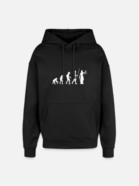 Lawyer Jurist Law Justitia Evolution - Oversized Unisex Hoodie by Stanley/Stella - black