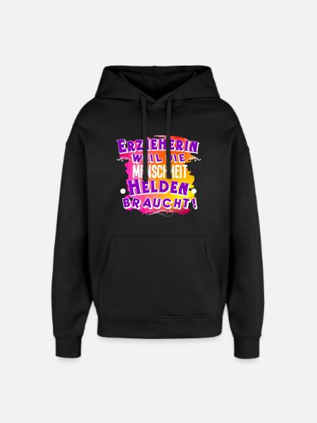 Erzieherin - Oversized Unisex Hoodie von Stanley/Stella - Schwarz