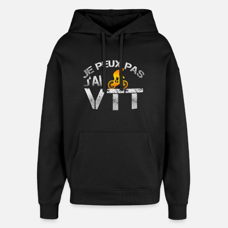 Vtt - Sweat à capuche unisexe Stanley/Stella Oversized - noir
