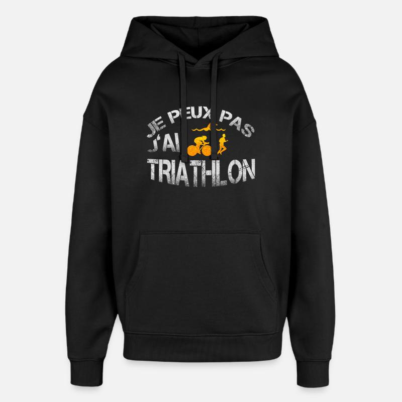 Triathlon - Sweat à capuche unisexe Stanley/Stella Oversized - noir