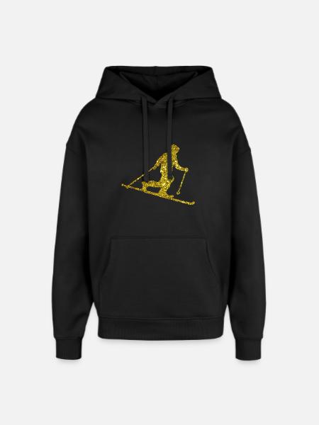 Gold Telemark - Oversized Unisex Hoodie von Stanley/Stella - Schwarz