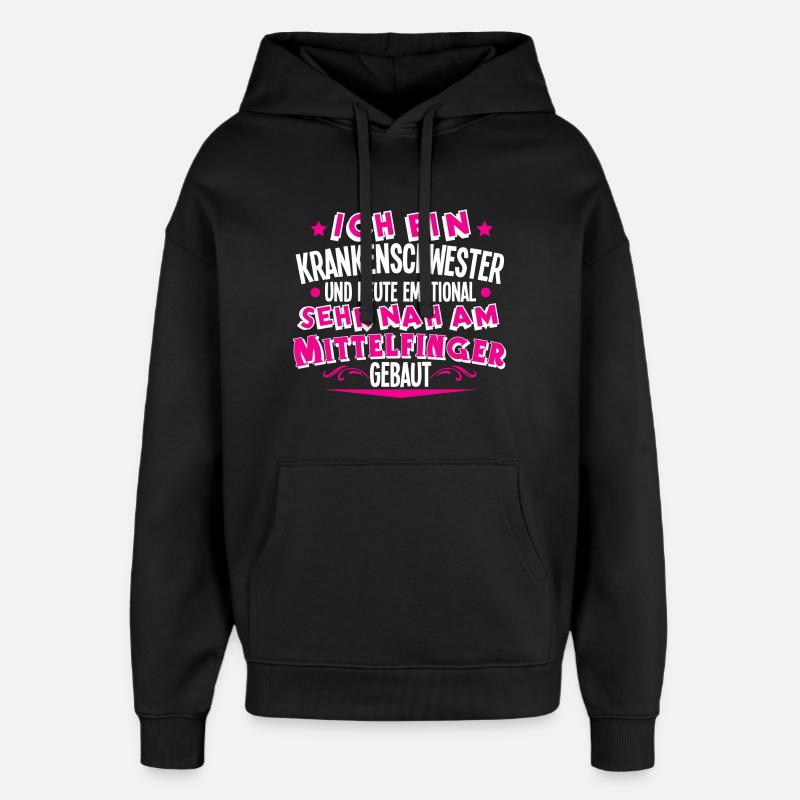 Krankenschwester - Oversized Unisex Hoodie von Stanley/Stella - Schwarz