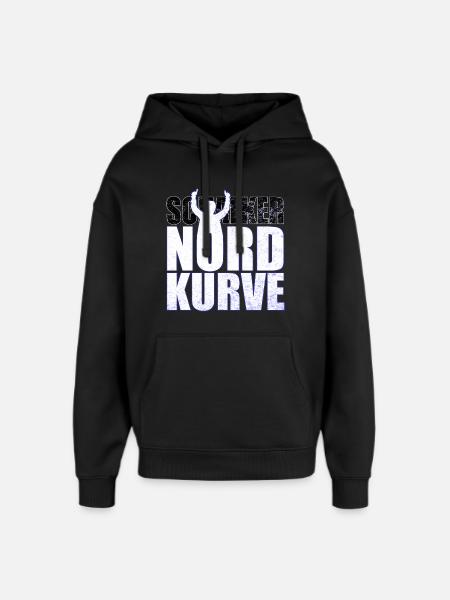 Schalke Nordkurve bogstaver gaveidee - Hættetrøje unisex Stanley/Stella Oversized - sort