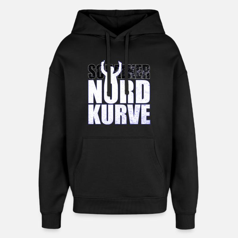 Schalke Nordkurve lettrage idée cadeau - Sweat à capuche unisexe Stanley/Stella Oversized - noir