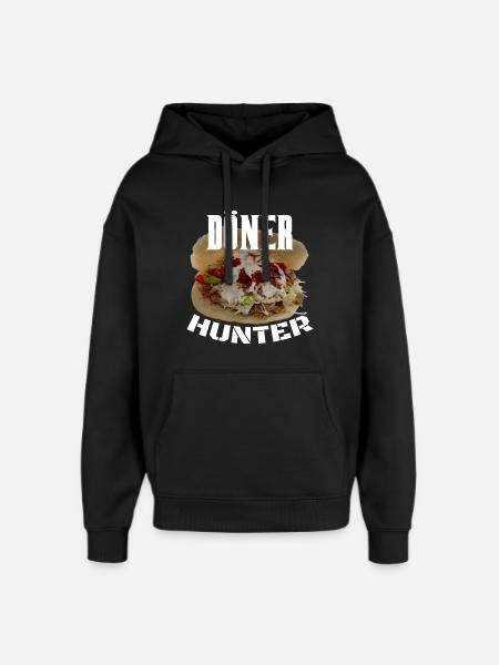 Doner kebab hunter - Oversized Unisex Hoodie by Stanley/Stella - black