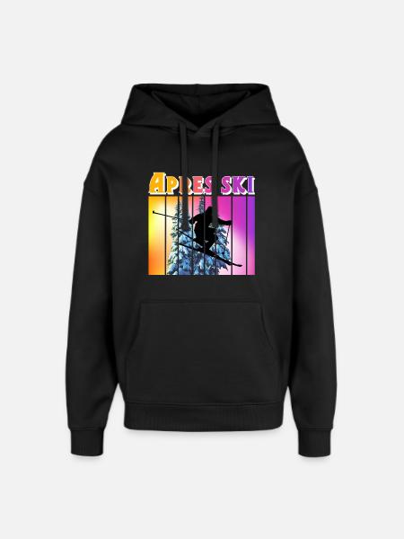 Apres ski - Oversized Unisex Hoodie by Stanley/Stella - black