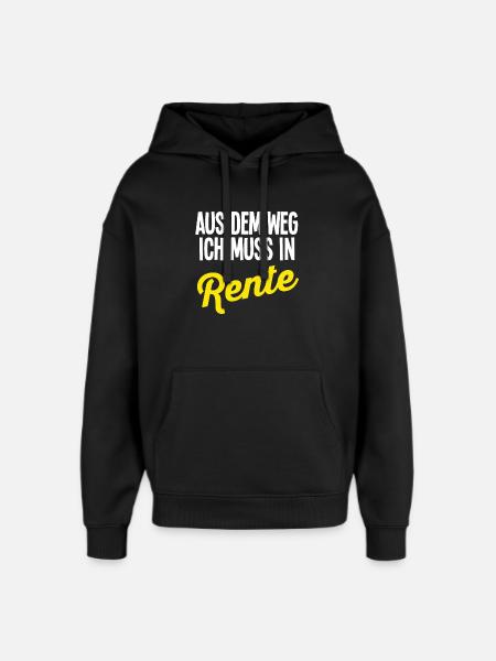 Rente Rentner - Oversized Unisex Hoodie von Stanley/Stella - Schwarz