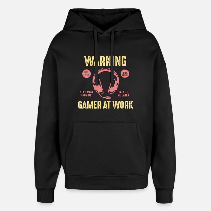 Jeux informatiques - Sweat à capuche unisexe Stanley/Stella Oversized - noir