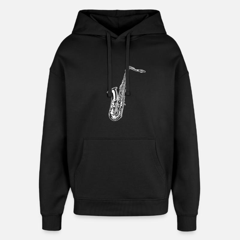 Saxophon - Oversized Unisex Hoodie von Stanley/Stella - Schwarz