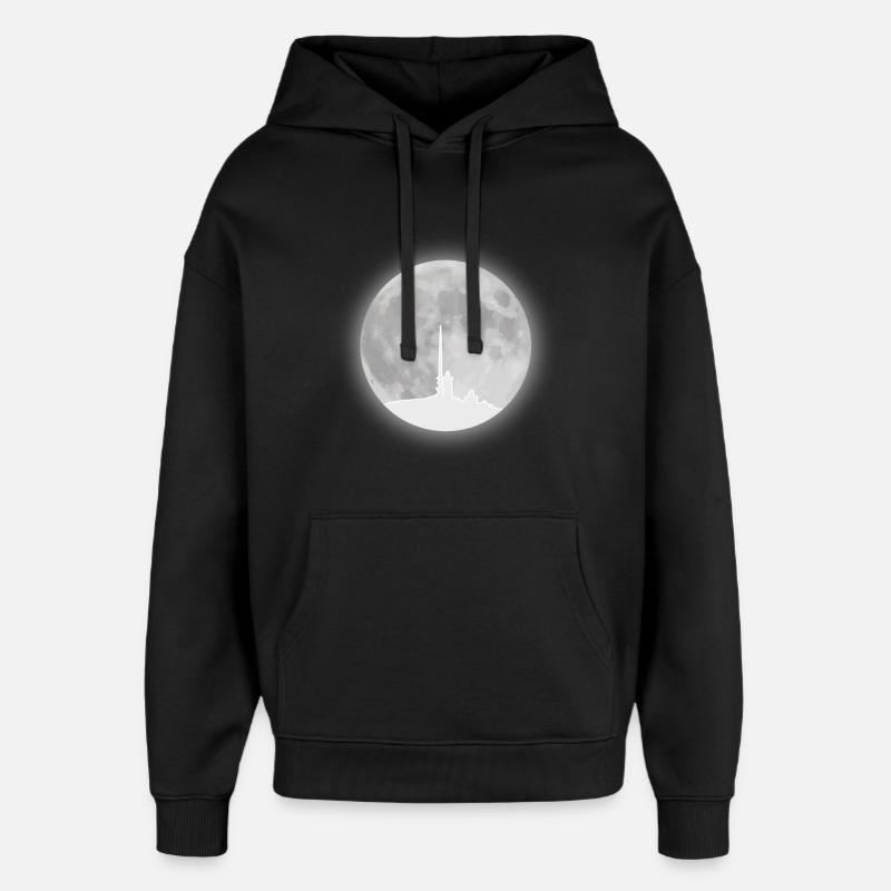 Chunk full moon resin - Oversized Unisex Hoodie by Stanley/Stella - black