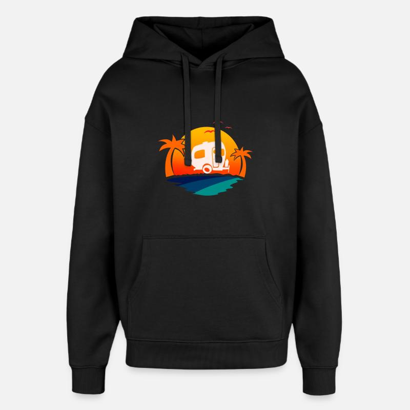 Camping-car - Sweat à capuche unisexe Stanley/Stella Oversized - noir