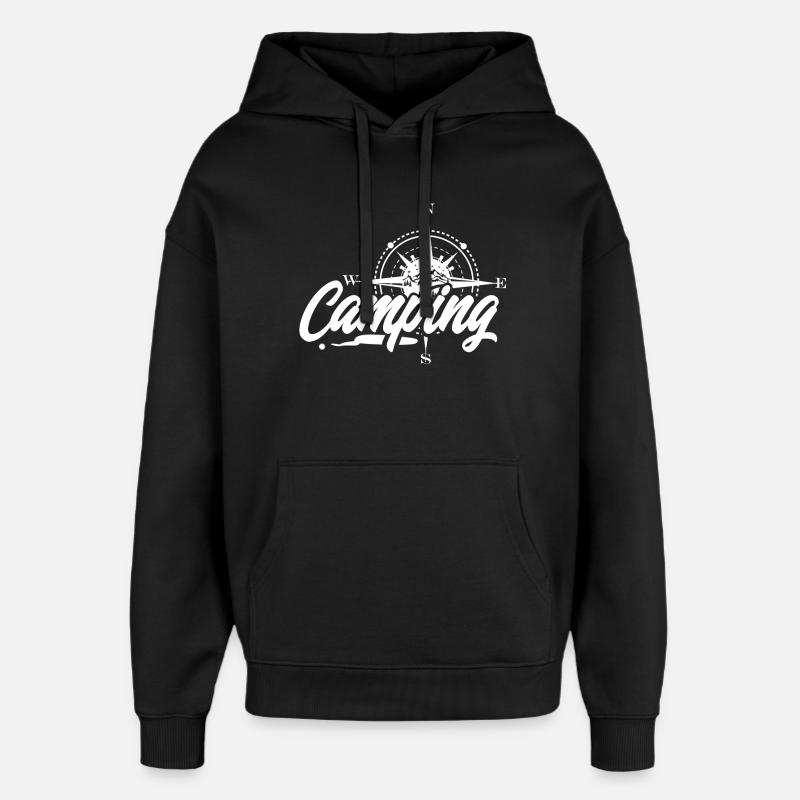 camping - Sweat à capuche unisexe Stanley/Stella Oversized - noir