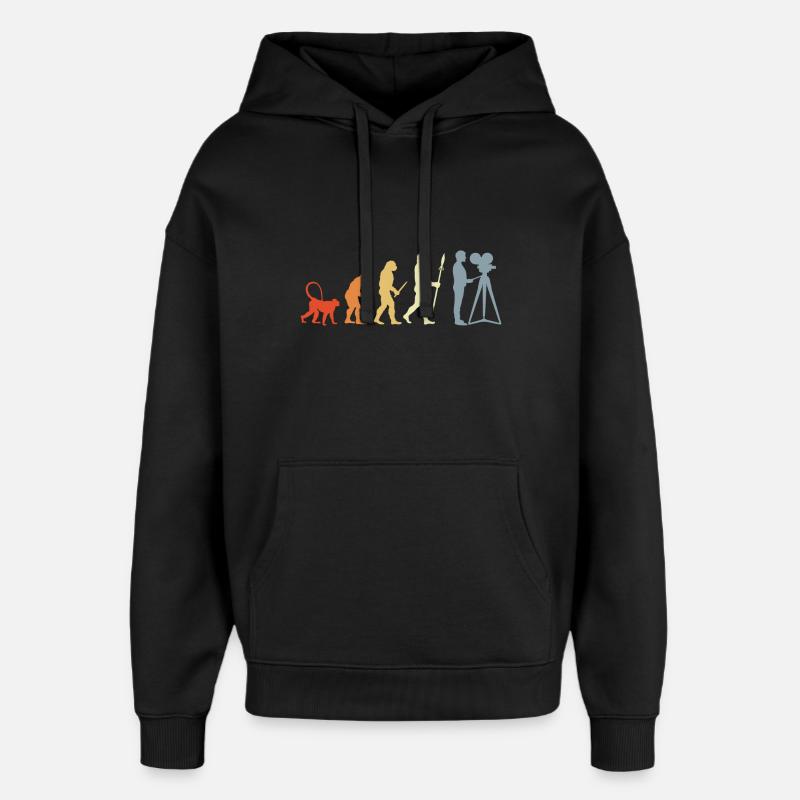 Kameramann Evolution - Oversized Unisex Hoodie von Stanley/Stella - Schwarz
