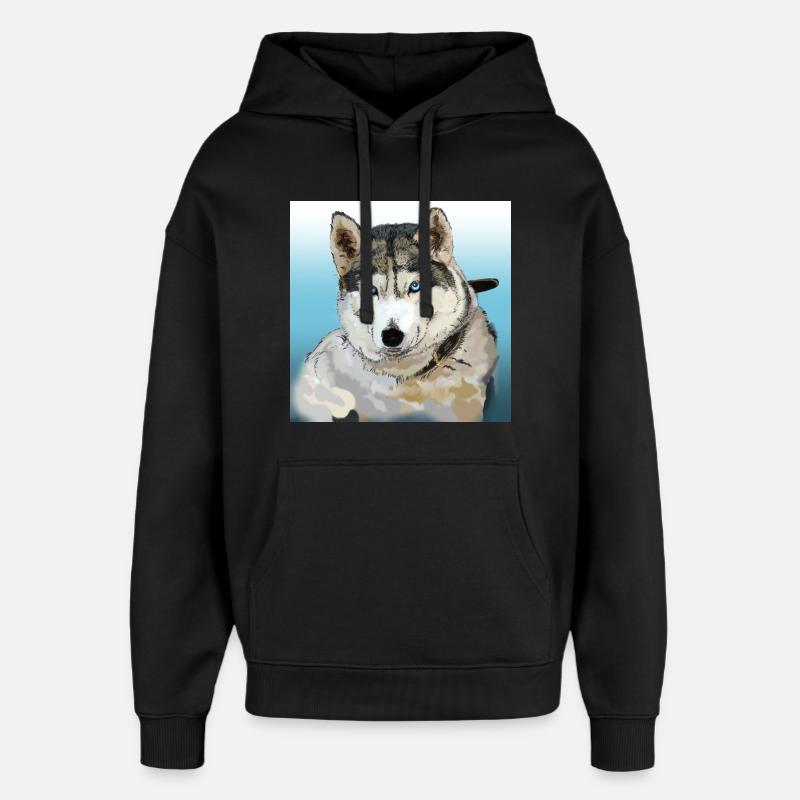 Husky - Sweat à capuche unisexe Stanley/Stella Oversized - noir