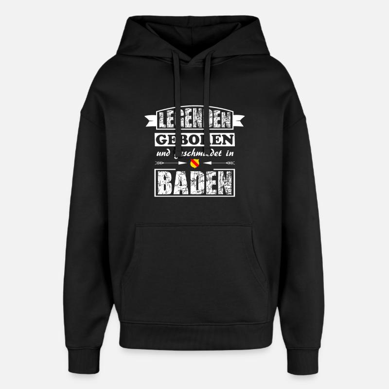 Badner Legenden - Oversized Unisex Hoodie von Stanley/Stella - Schwarz