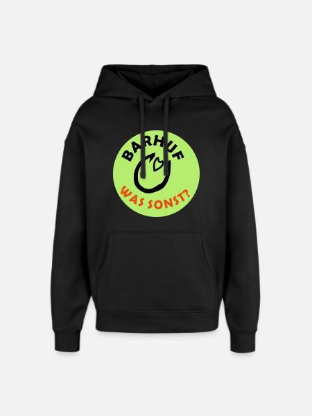 Barefoot Statement Hooves Horse - Oversized Unisex Hoodie by Stanley/Stella - black
