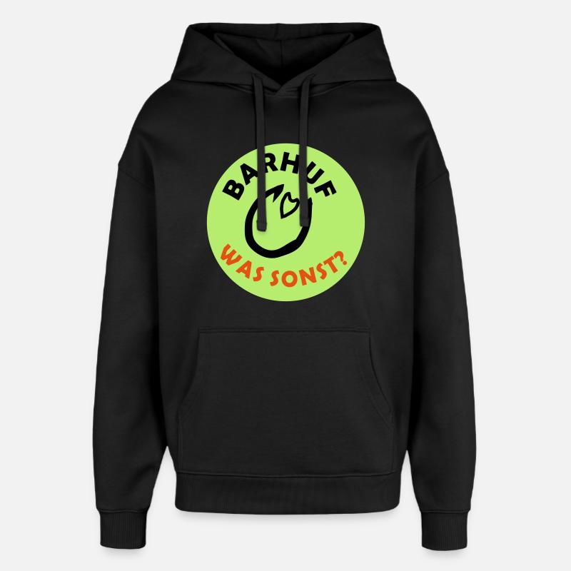 Déclaration pieds nus - Sweat à capuche unisexe Stanley/Stella Oversized - noir