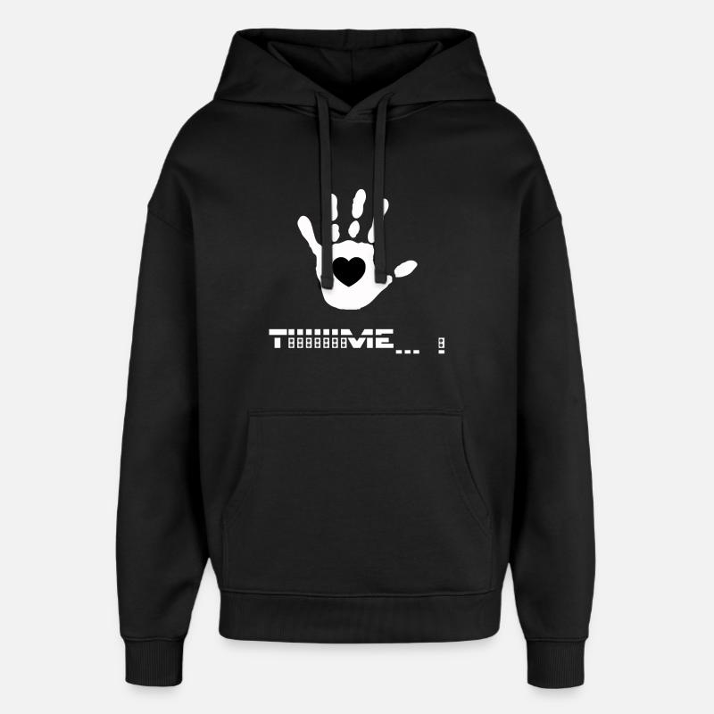 Tiiiiime FPH - Sweat à capuche unisexe Stanley/Stella Oversized - noir