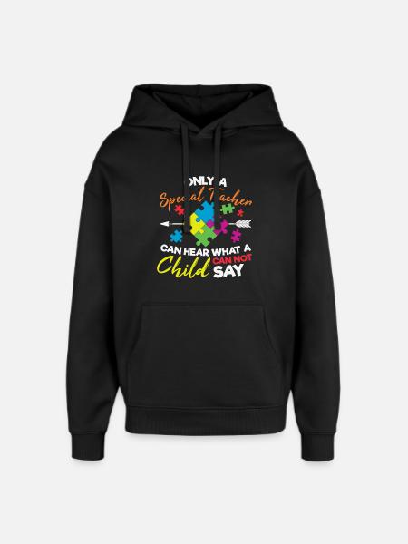 Autismus Bewusstsein Speziallehrer Puzzle - Oversized Unisex Hoodie von Stanley/Stella - Schwarz