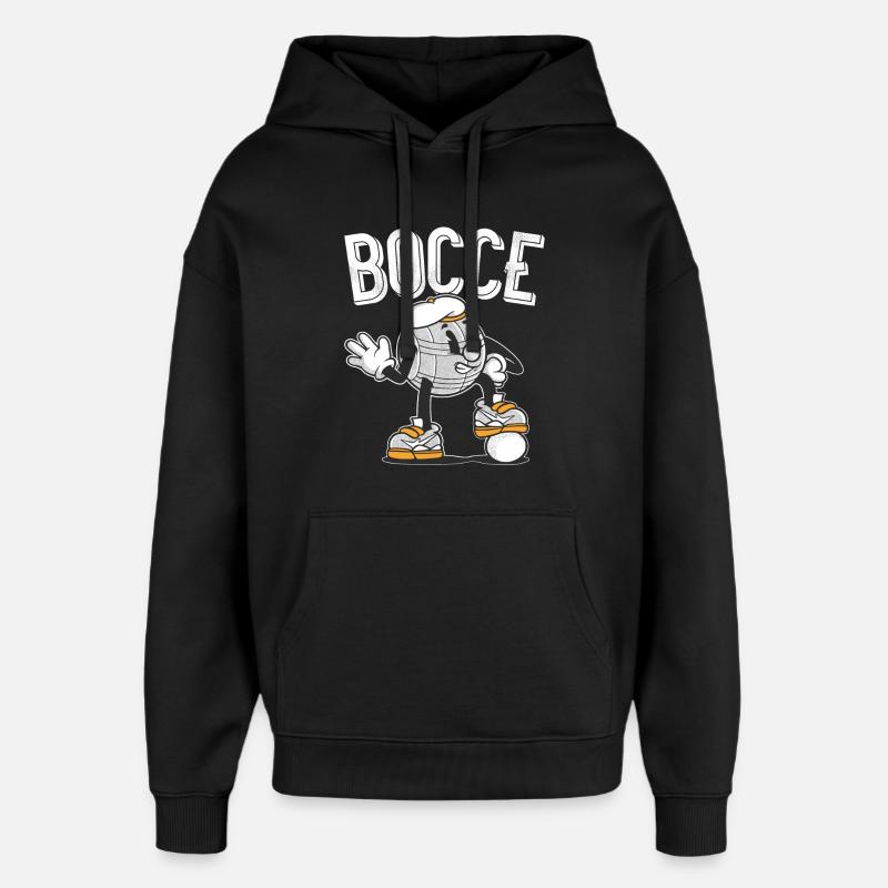 Bocce Boccekugel Weihnachtsmütze Bocce Ball - Oversized Unisex Hoodie von Stanley/Stella - Schwarz