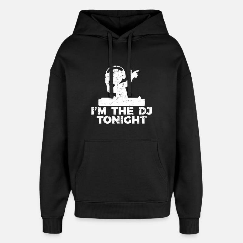 Diskjockey Witz - Oversized Unisex Hoodie von Stanley/Stella - Schwarz