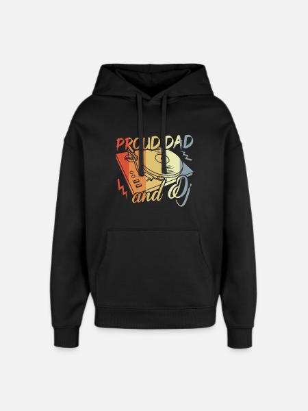 Diskjockey Papa - Oversized Unisex Hoodie von Stanley/Stella - Schwarz