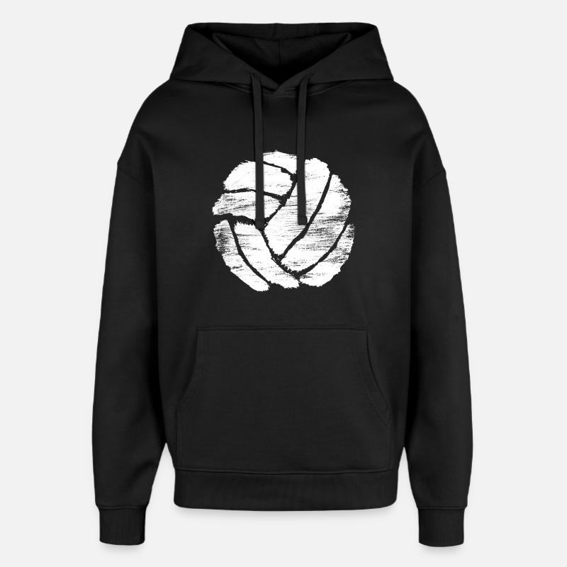 Dessin de volleyball - Sweat à capuche unisexe Stanley/Stella Oversized - noir