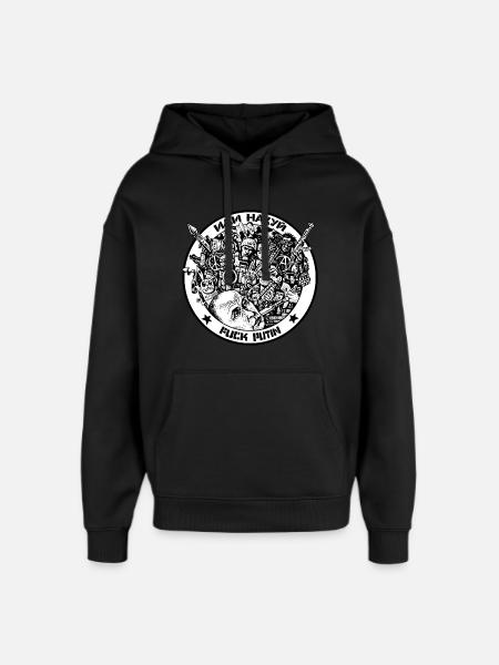 IDI NAHUJ - FUCK POUTINE - Sweat à capuche unisexe Stanley/Stella Oversized - noir