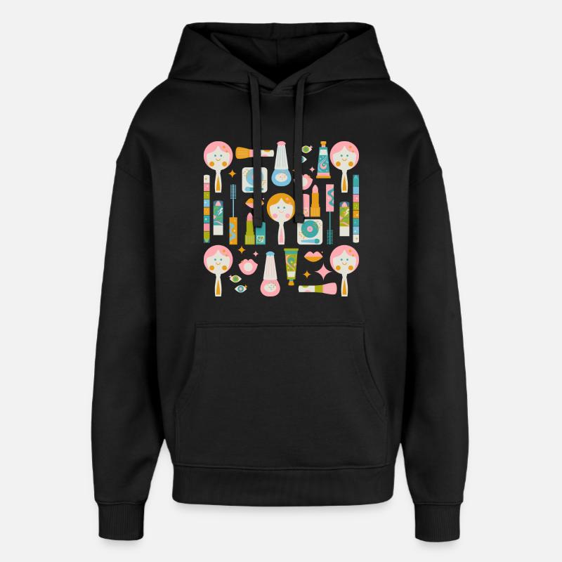 Disco Make Up Wiederbelebung - Oversized Unisex Hoodie von Stanley/Stella - Schwarz