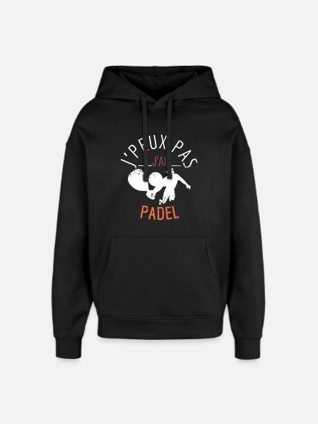 J'PEUX Pas J'ai PADEL - Sweat à capuche unisexe Stanley/Stella Oversized - noir