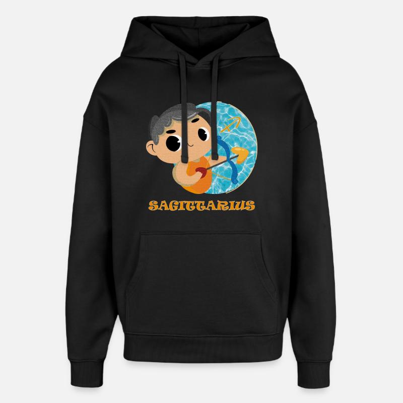 Sternzeichen Schütze - Oversized Unisex Hoodie von Stanley/Stella - Schwarz