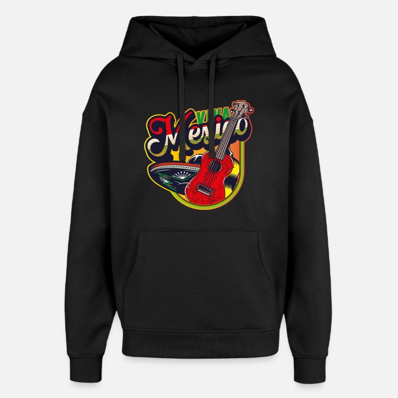 Mexique - Sweat à capuche unisexe Stanley/Stella Oversized - noir