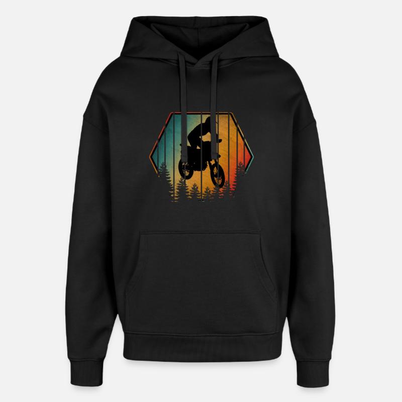 VINTAGE MOTOCROSS - Sweat à capuche unisexe Stanley/Stella Oversized - noir