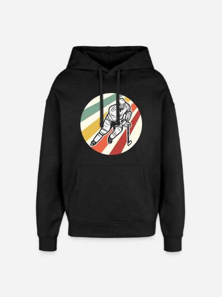 Eishockey - Oversized Unisex Hoodie by Stanley/Stella - black