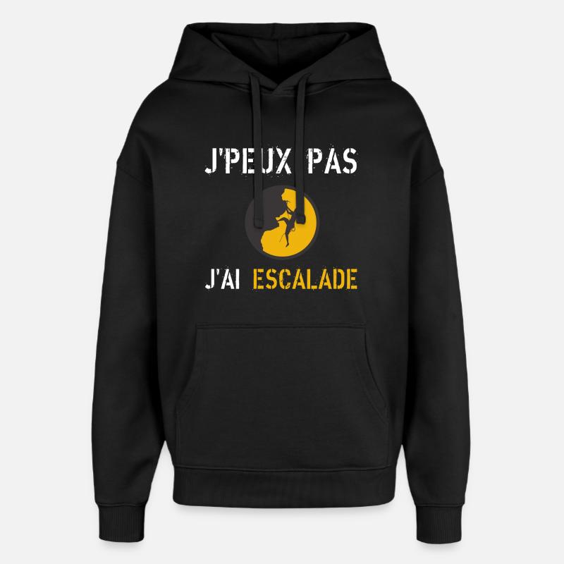 j'peux pas j'ai escalade - Sweat à capuche unisexe Stanley/Stella Oversized - noir