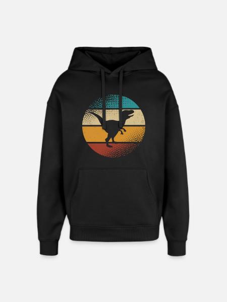 Velociraptor Dino Dinosaurs - Oversized Unisex Hoodie by Stanley/Stella - black