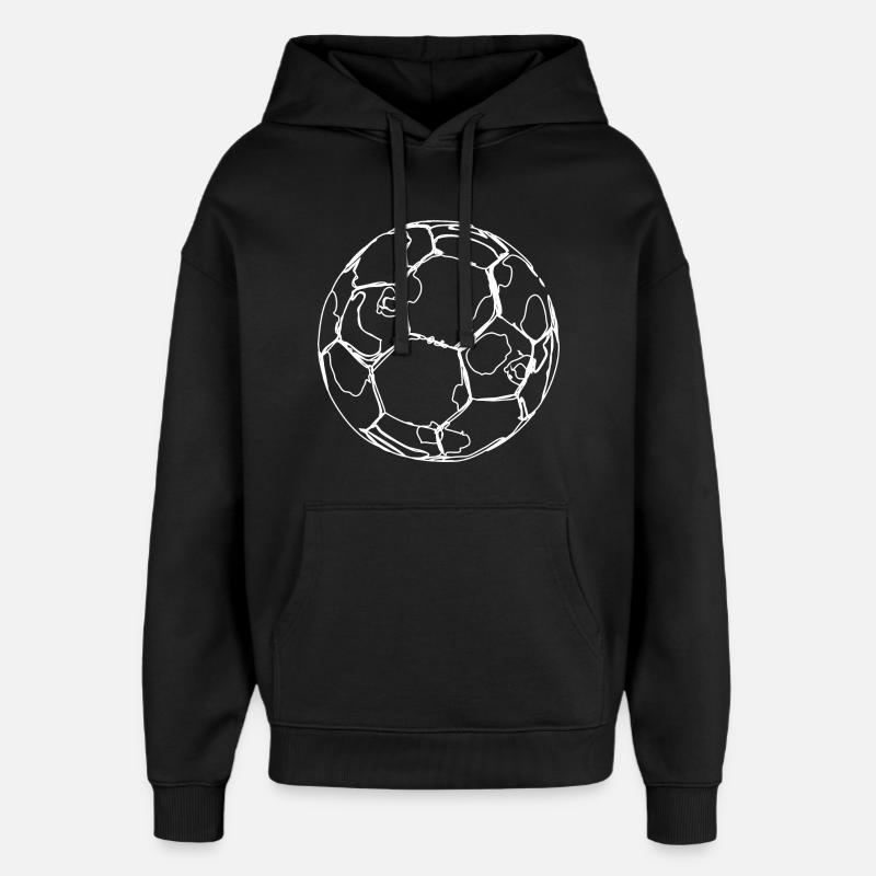 Dessin de football - Sweat à capuche unisexe Stanley/Stella Oversized - noir