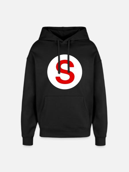 Car, senior on board sticker - Oversized Unisex Hoodie by Stanley/Stella - black