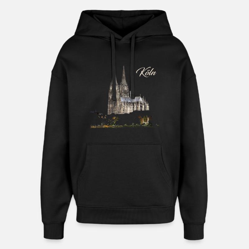 Köln - Oversized Unisex Hoodie von Stanley/Stella - Schwarz