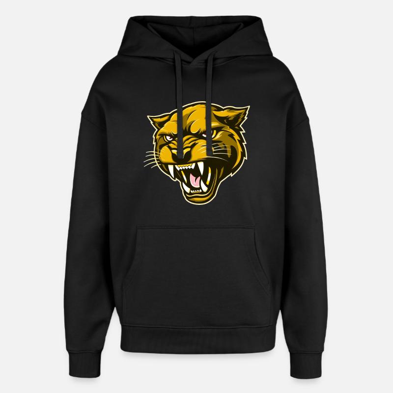 Panther Head Gold - Sweat à capuche unisexe Stanley/Stella Oversized - noir