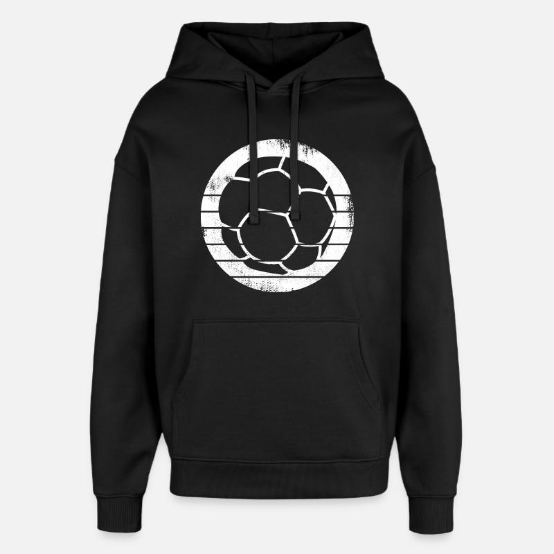 Dessin de balle de handball - Sweat à capuche unisexe Stanley/Stella Oversized - noir