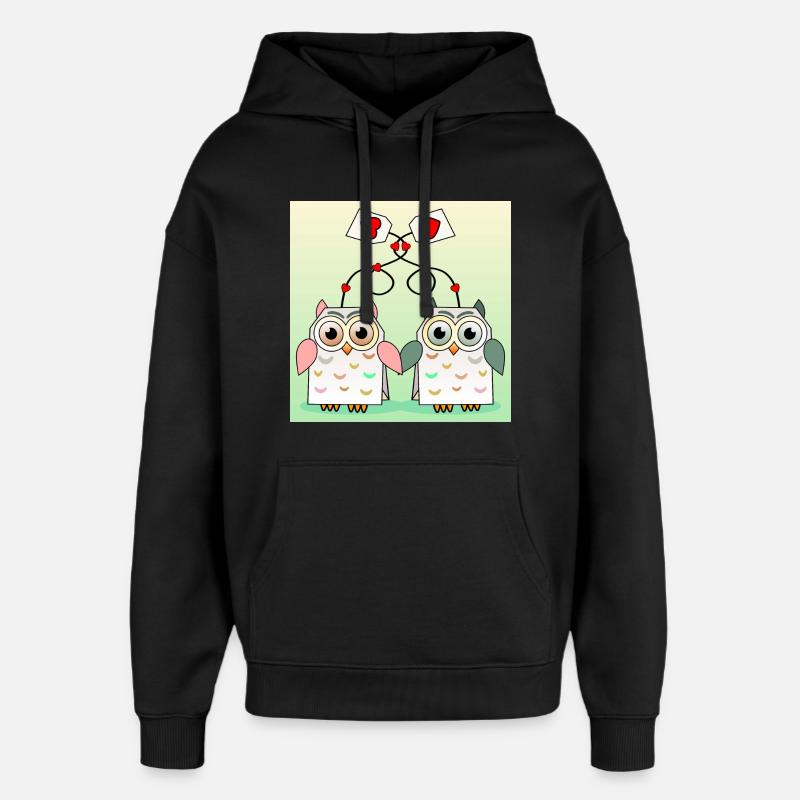 Thé de hibou - Sweat à capuche unisexe Stanley/Stella Oversized - noir