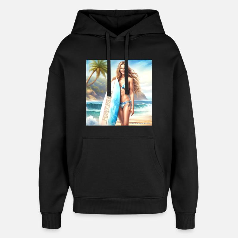 Fille Action Surf 2 - Sweat à capuche unisexe Stanley/Stella Oversized - noir