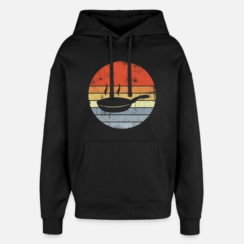 Poêle à frire de cuisson - Sweat à capuche unisexe Stanley/Stella Oversized - noir