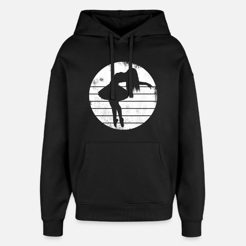 Croquis de fille de ballet - Sweat à capuche unisexe Stanley/Stella Oversized - noir