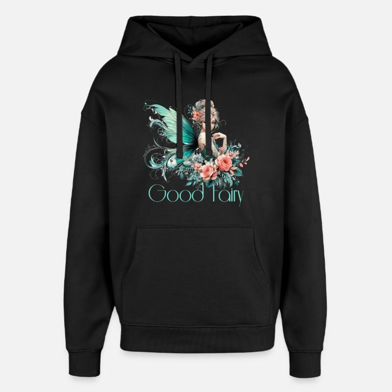 Gute Fee Geschenk - Oversized Unisex Hoodie von Stanley/Stella - Schwarz