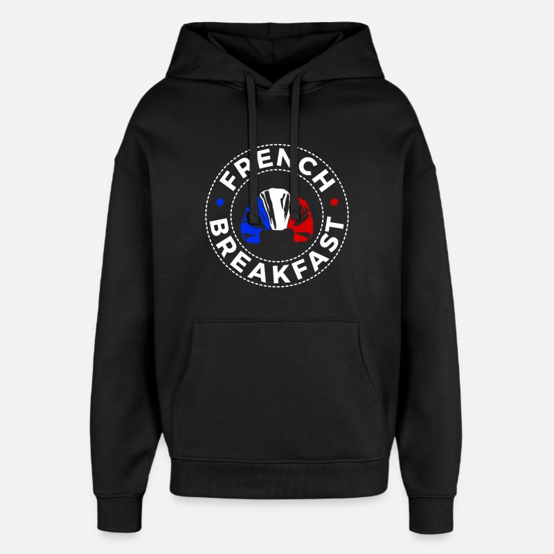 French Breakfast - Sweat à capuche unisexe Stanley/Stella Oversized - noir