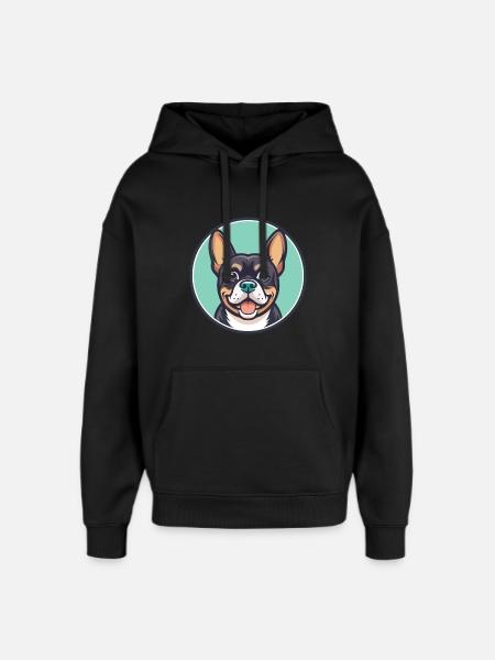 Cao De Castro Laboreiro Race Chien Dessin Animé Kawaii - Sweat à capuche unisexe Stanley/Stella Oversized - noir