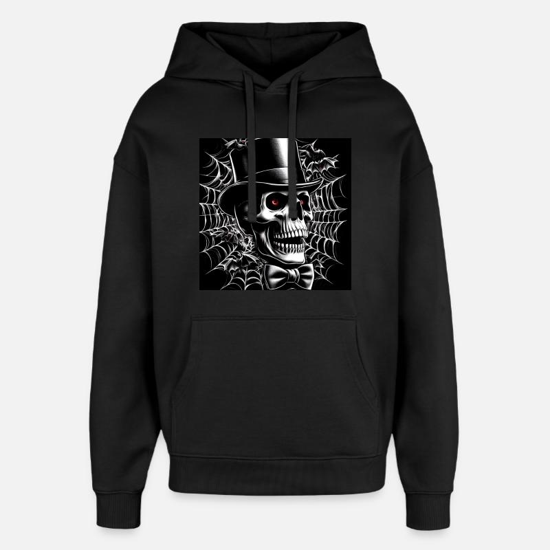 Crâne élégant d’Halloween - Sweat à capuche unisexe Stanley/Stella Oversized - noir